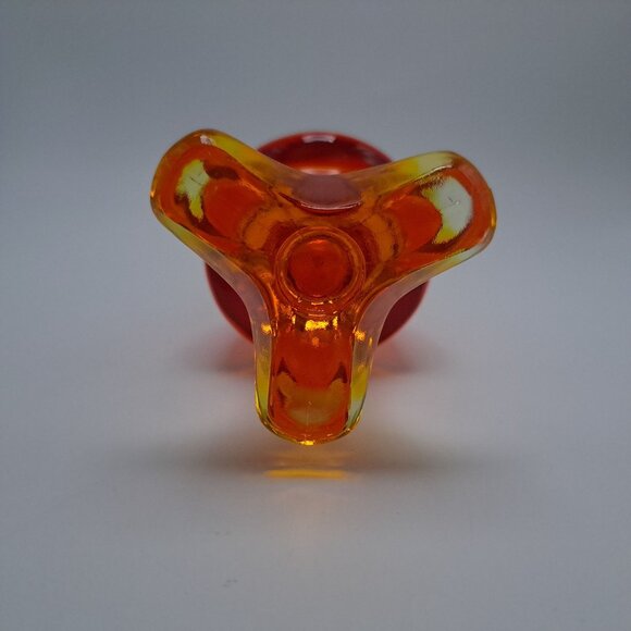 Viking Amberina Orange Footed Vase - Picture 7 of 11